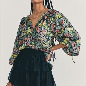 LoveShackFancy Nessa Floral Top